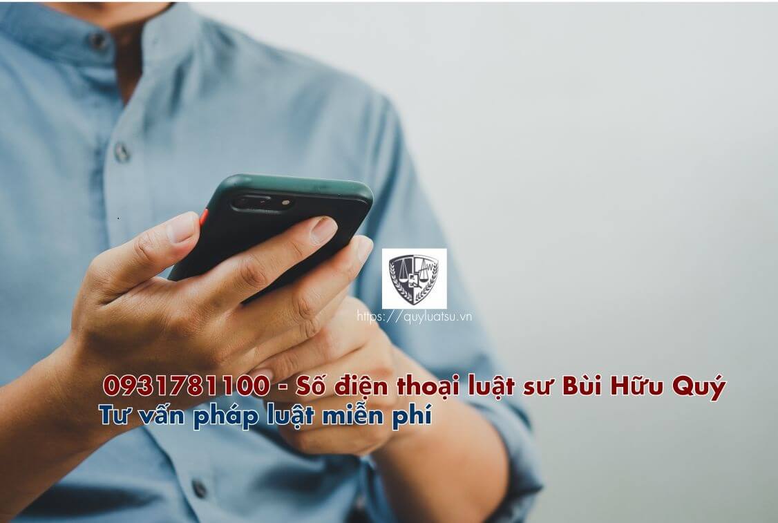 Số điện thoại luật sư tư vấn miễn phí 0931781100