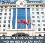 25 đơn vị thuế cơ sở thành phố hà nội sau sáp nhập