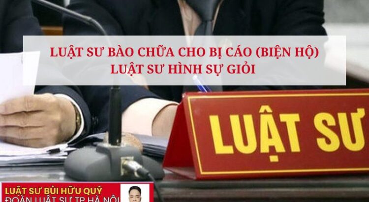 Luật sư bào chữa cho bị cáo (Biện hộ) - Luật sư hình sự giỏi